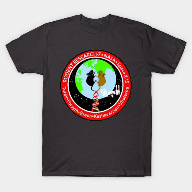 Rodent Research-7 Mission Logo T-Shirt by Spacestuffplus